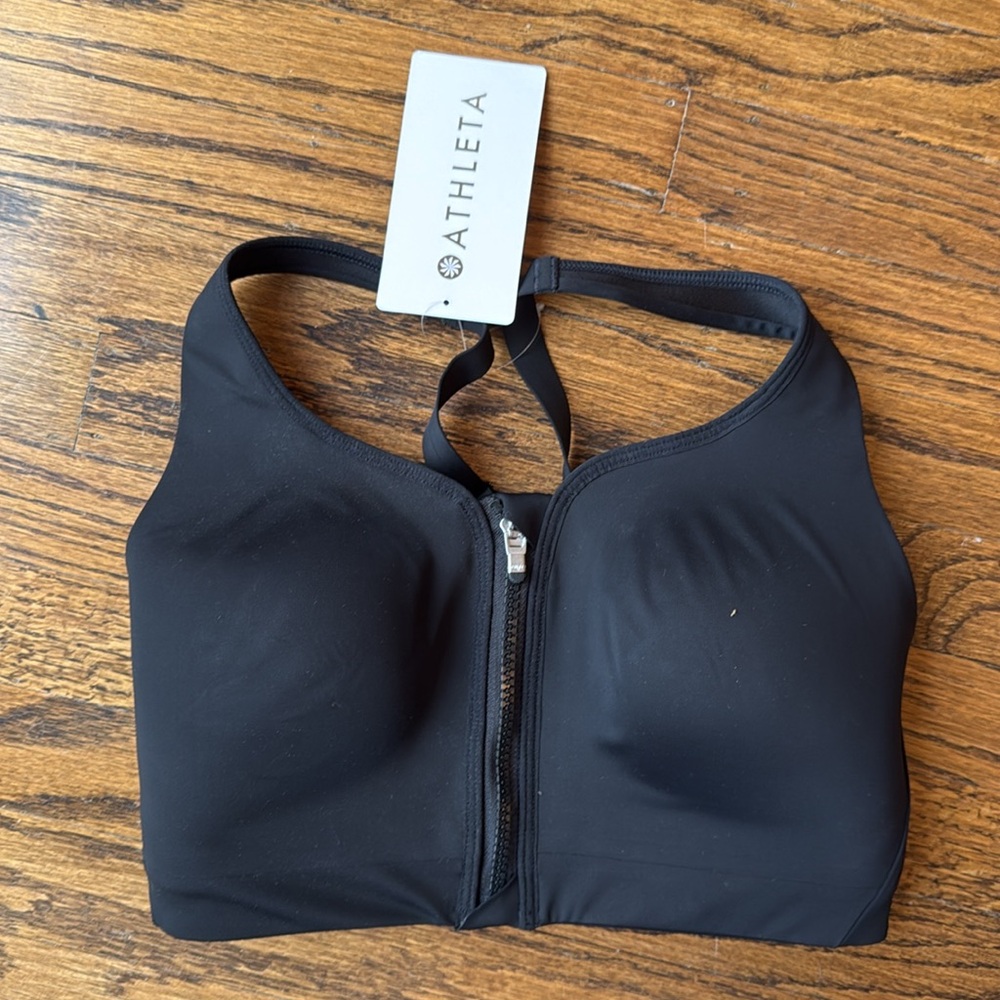 Athleta advance zip front bra 32 DD